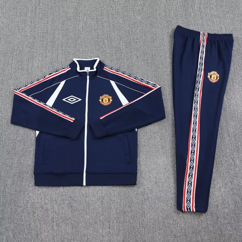 Thailand Quality(AAA) 25/26 Manchester United Dark Blue Soccer Tracksuit Thailand Quality(AAA) 25/26 Manchester United Dark Blue Soccer Tracksuit
