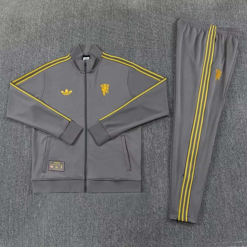 Thailand Quality(AAA) 25/26 Manchester United Grey Soccer Tracksuit Thailand Quality(AAA) 25/26 Manchester United Grey Soccer Tracksuit