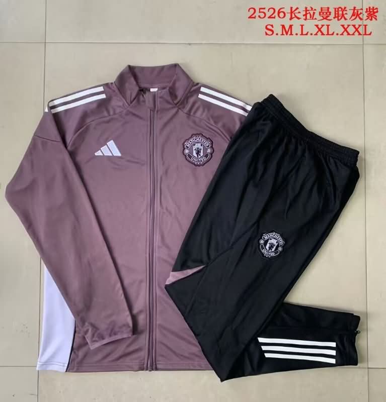 Thailand Quality(AAA) 25/26 Manchester United Purple Soccer Tracksuit Thailand Quality(AAA) 25/26 Manchester United Purple Soccer Tracksuit