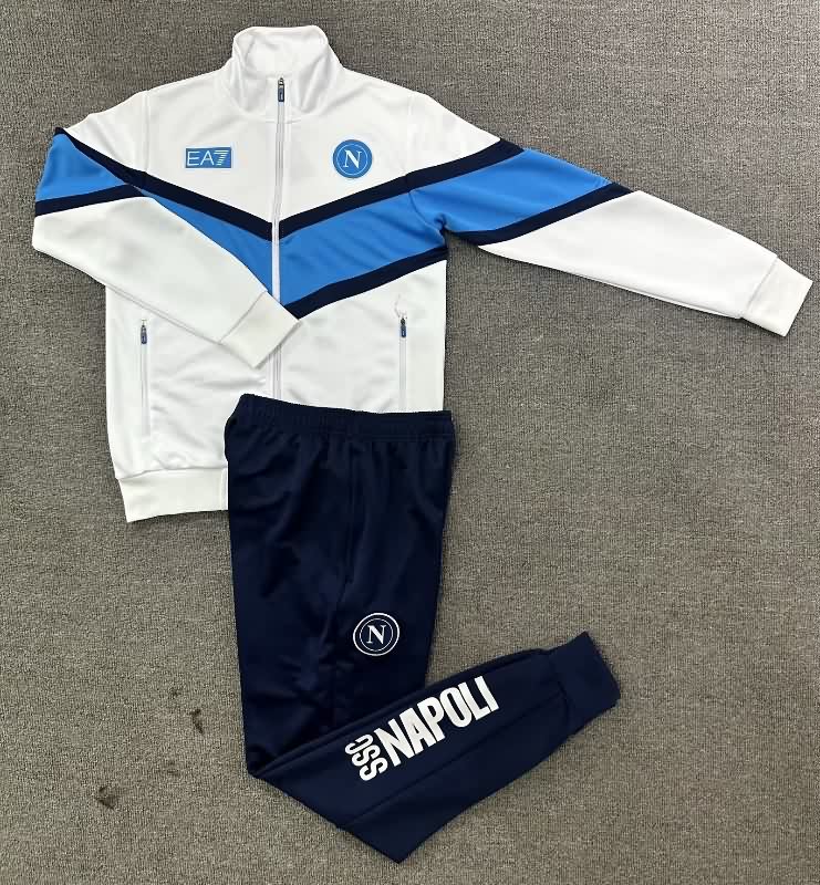 Thailand Quality(AAA) 25/26 Napoli White Soccer Tracksuit Thailand Quality(AAA) 25/26 Napoli White Soccer Tracksuit