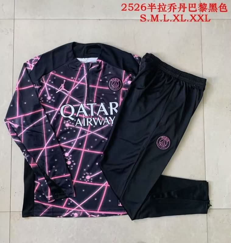 Thailand Quality(AAA) 25/26 Paris St Germain Black Soccer Tracksuit 04 Thailand Quality(AAA) 25/26 Paris St Germain Black Soccer Tracksuit 04