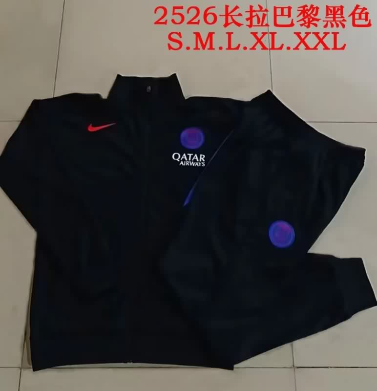 Thailand Quality(AAA) 25/26 Paris St Germain Black Soccer Tracksuit 10 Thailand Quality(AAA) 25/26 Paris St Germain Black Soccer Tracksuit 10
