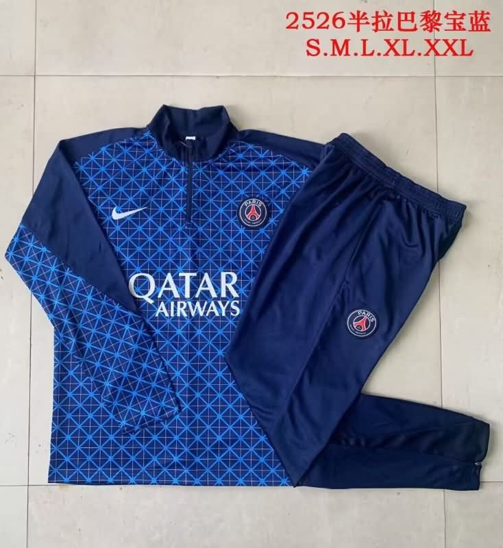 Thailand Quality(AAA) 25/26 Paris St Germain Dark Blue Soccer Tracksuit 06 Thailand Quality(AAA) 25/26 Paris St Germain Dark Blue Soccer Tracksuit 06