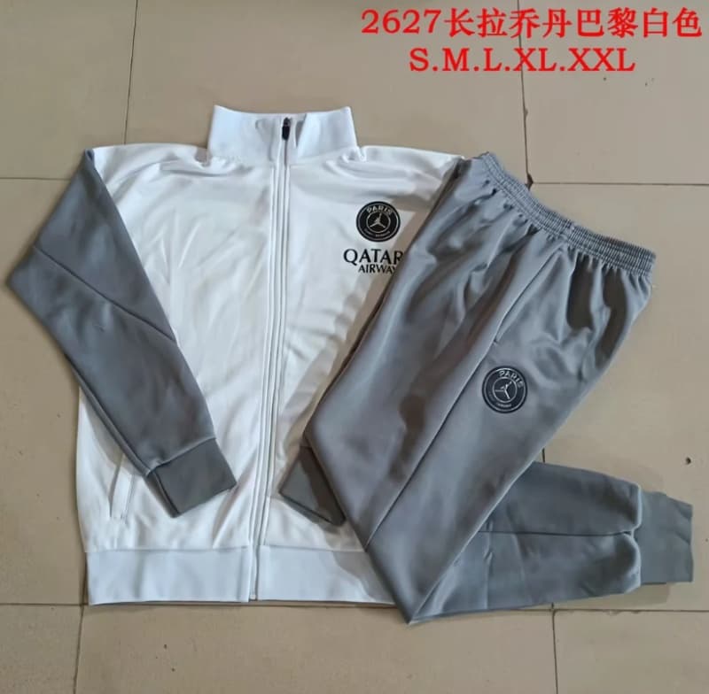 Thailand Quality(AAA) 25/26 Paris St Germain White Soccer Tracksuit 06 Thailand Quality(AAA) 25/26 Paris St Germain White Soccer Tracksuit 06