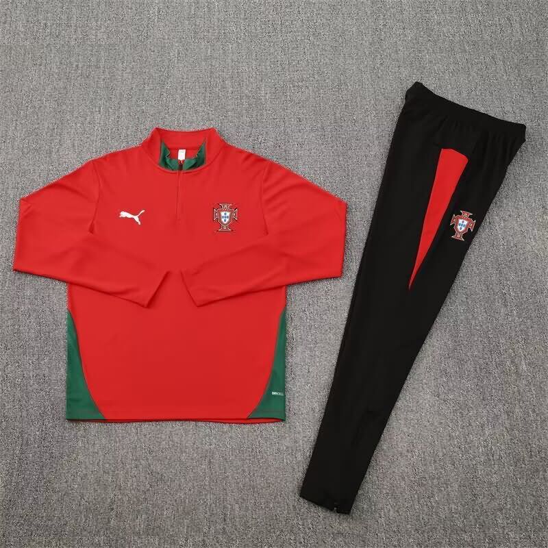 Thailand Quality(AAA) 2025 Portugal Red Soccer Tracksuit Thailand Quality(AAA) 2025 Portugal Red Soccer Tracksuit