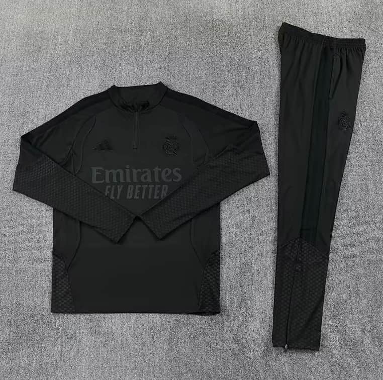 Thailand Quality(AAA) 25/26 Real Madrid Black Soccer Tracksuit 08 Thailand Quality(AAA) 25/26 Real Madrid Black Soccer Tracksuit 08