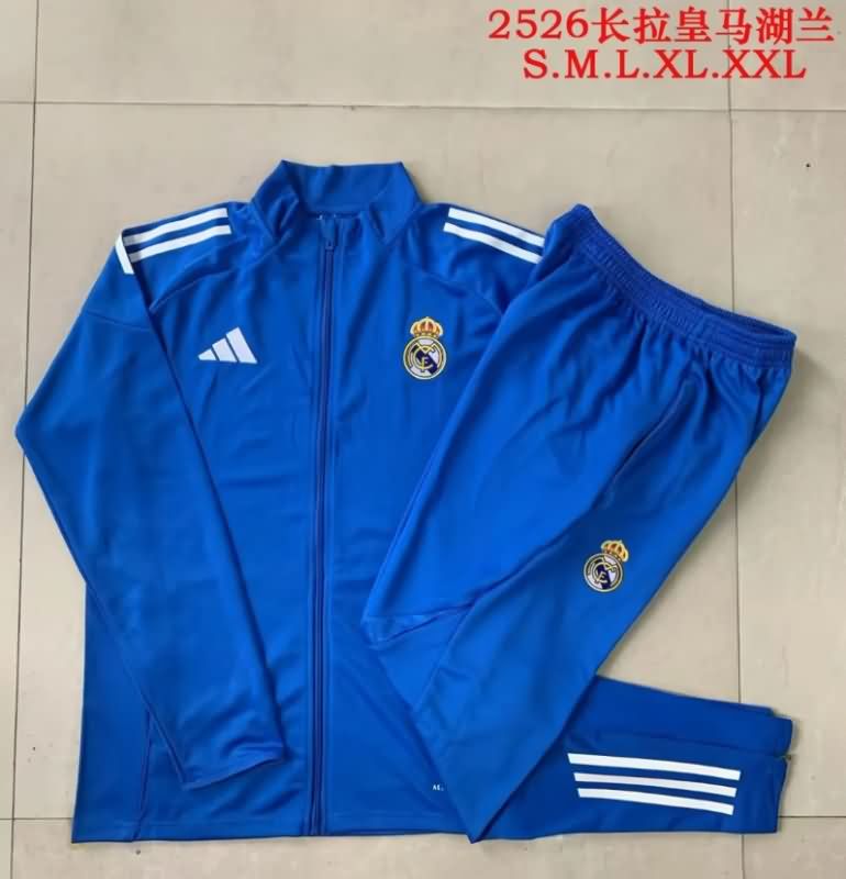 Thailand Quality(AAA) 25/26 Real Madrid Blue Soccer Tracksuit 02 Thailand Quality(AAA) 25/26 Real Madrid Blue Soccer Tracksuit 02
