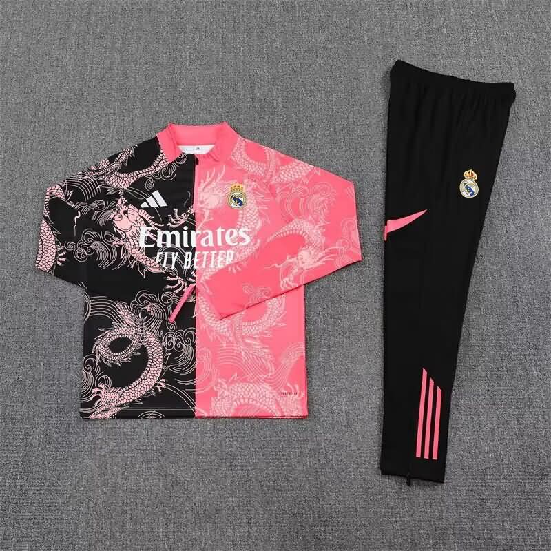 Thailand Quality(AAA) 25/26 Real Madrid Black Pink Soccer Tracksuit Thailand Quality(AAA) 25/26 Real Madrid Black Pink Soccer Tracksuit