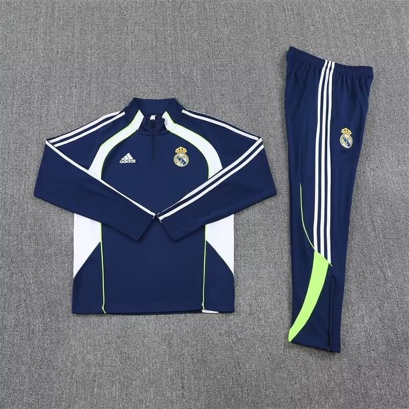 Thailand Quality(AAA) 25/26 Real Madrid Dark Blue Soccer Tracksuit Thailand Quality(AAA) 25/26 Real Madrid Dark Blue Soccer Tracksuit