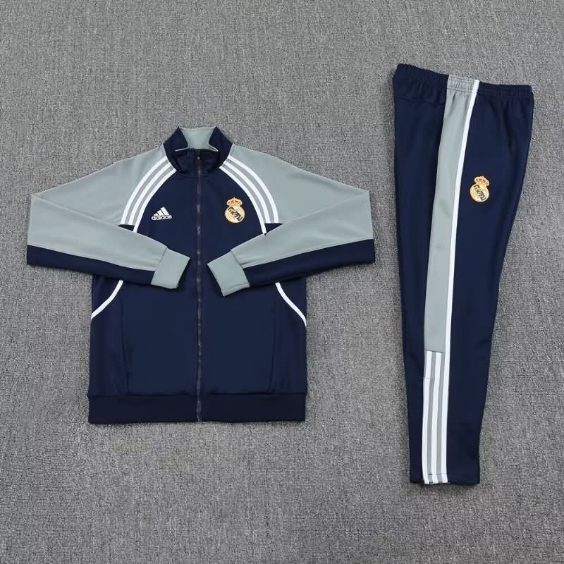Thailand Quality(AAA) 25/26 Real Madrid Dark Blue Soccer Tracksuit 04 Thailand Quality(AAA) 25/26 Real Madrid Dark Blue Soccer Tracksuit 04