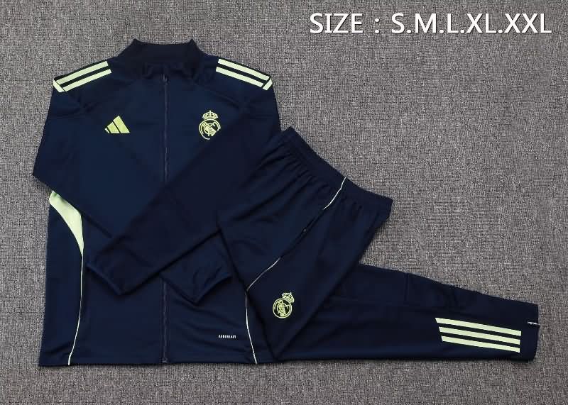 Thailand Quality(AAA) 25/26 Real Madrid Dark Blue Soccer Tracksuit 05 Thailand Quality(AAA) 25/26 Real Madrid Dark Blue Soccer Tracksuit 05