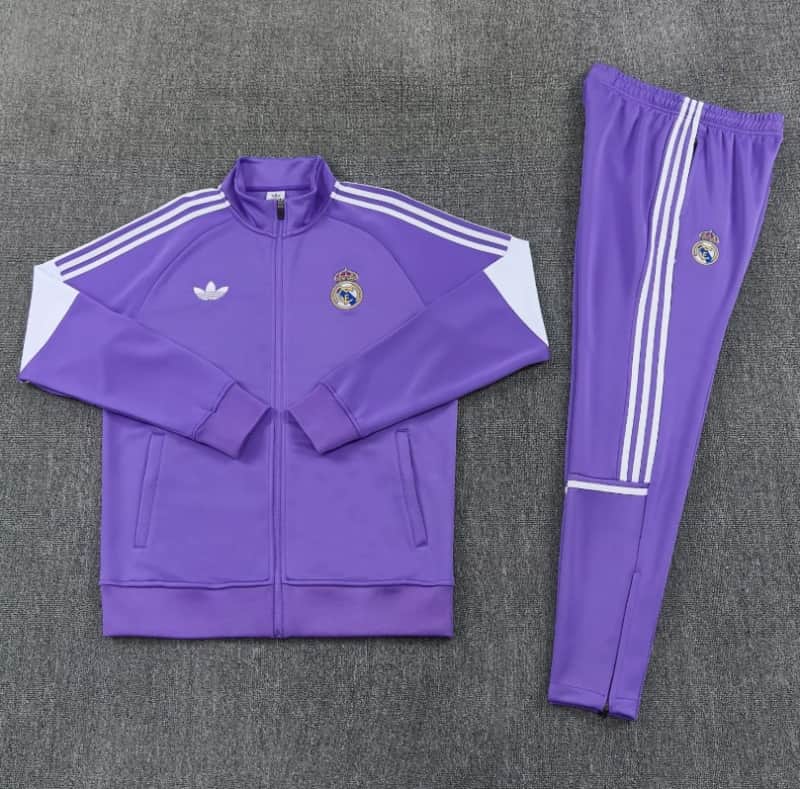 Thailand Quality(AAA) 25/26 Real Madrid Purple Soccer Tracksuit 03 Thailand Quality(AAA) 25/26 Real Madrid Purple Soccer Tracksuit 03