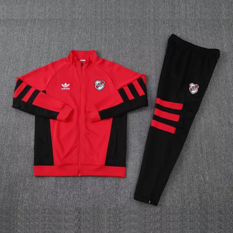 Thailand Quality(AAA) 2025 River Plate Red Soccer Tracksuit