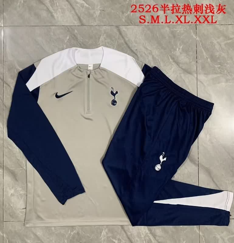Thailand Quality(AAA) 25/26 Tottenham Hotspur Grey Soccer Tracksuit Thailand Quality(AAA) 25/26 Tottenham Hotspur Grey Soccer Tracksuit