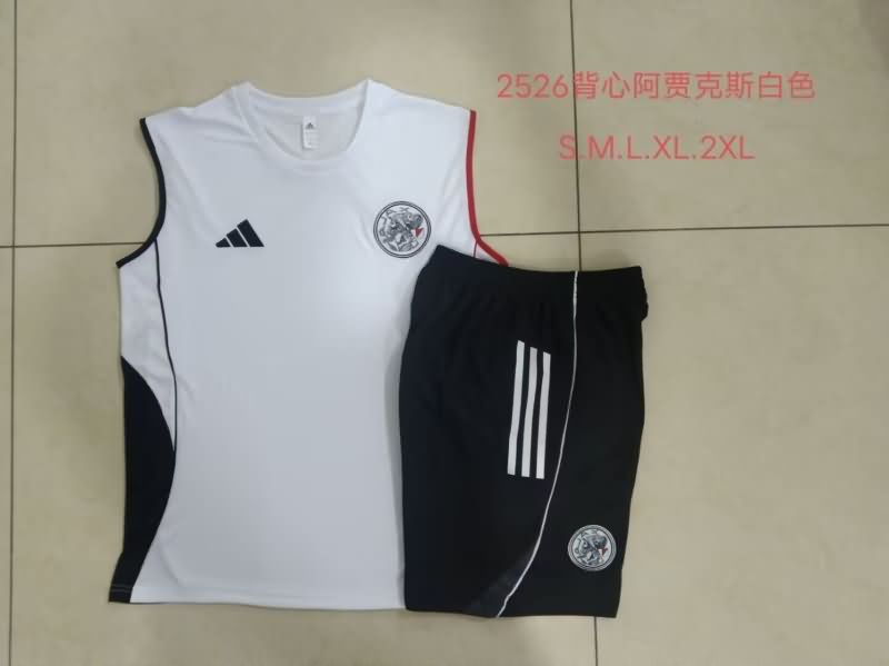 Thailand Quality(AAA) 25/26 Ajax White Soccer Training Sets 02 Thailand Quality(AAA) 25/26 Ajax White Soccer Training Sets 02