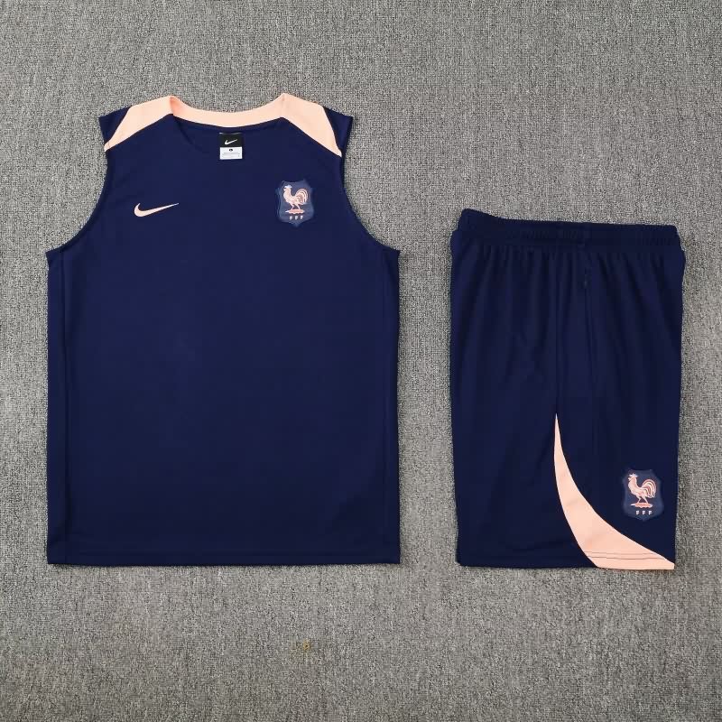 Thailand Quality(AAA) 2025 France Dark Blue Soccer Training Sets 02 Thailand Quality(AAA) 2025 France Dark Blue Soccer Training Sets 02