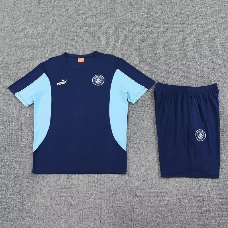Thailand Quality(AAA) 25/26 Manchester City Dark Blue Soccer Training Sets Thailand Quality(AAA) 25/26 Manchester City Dark Blue Soccer Training Sets