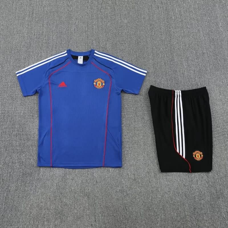 Thailand Quality(AAA) 25/26 Manchester United Blue Soccer Training Sets Thailand Quality(AAA) 25/26 Manchester United Blue Soccer Training Sets