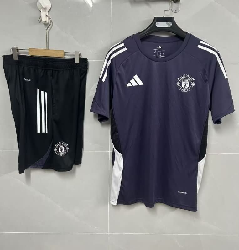 Thailand Quality(AAA) 25/26 Manchester United Dark Blue Soccer Training Sets Thailand Quality(AAA) 25/26 Manchester United Dark Blue Soccer Training Sets