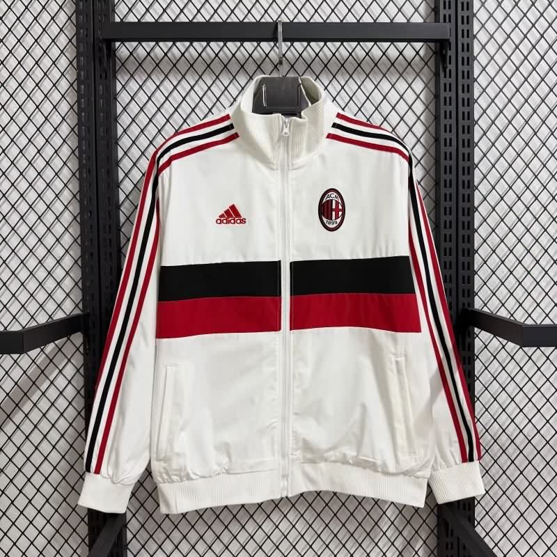 Thailand Quality(AAA) 25/26 AC Milan White Soccer Windbreaker 02 Thailand Quality(AAA) 25/26 AC Milan White Soccer Windbreaker 02
