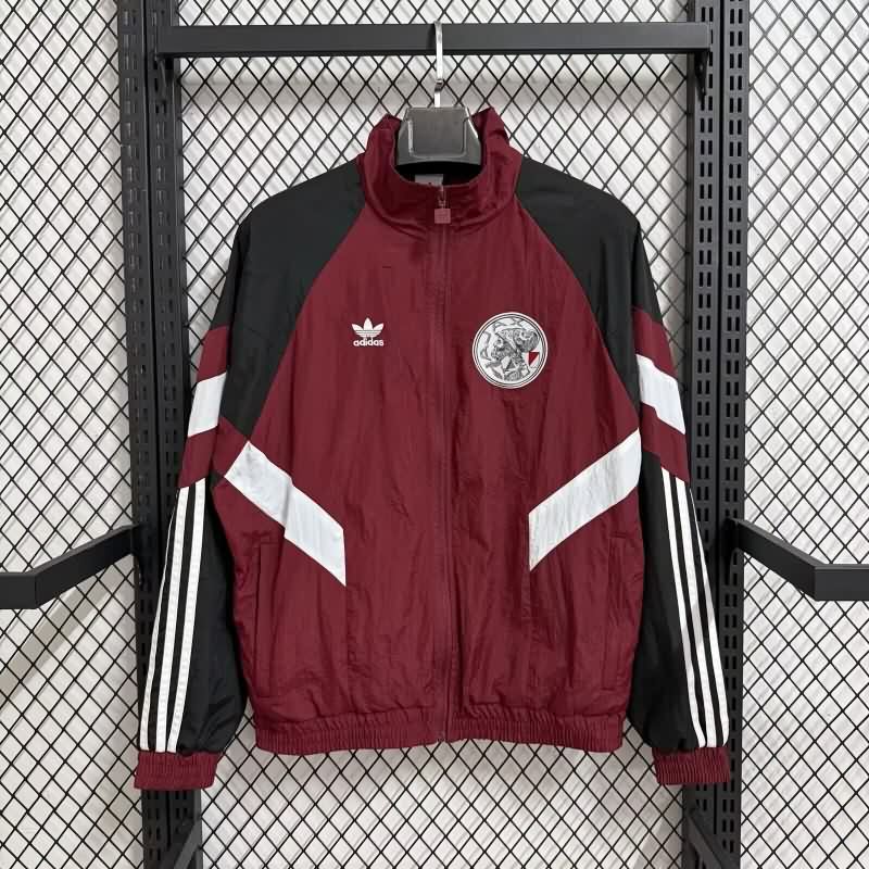 Thailand Quality(AAA) 25/26 Ajax Red Soccer Windbreaker Thailand Quality(AAA) 25/26 Ajax Red Soccer Windbreaker