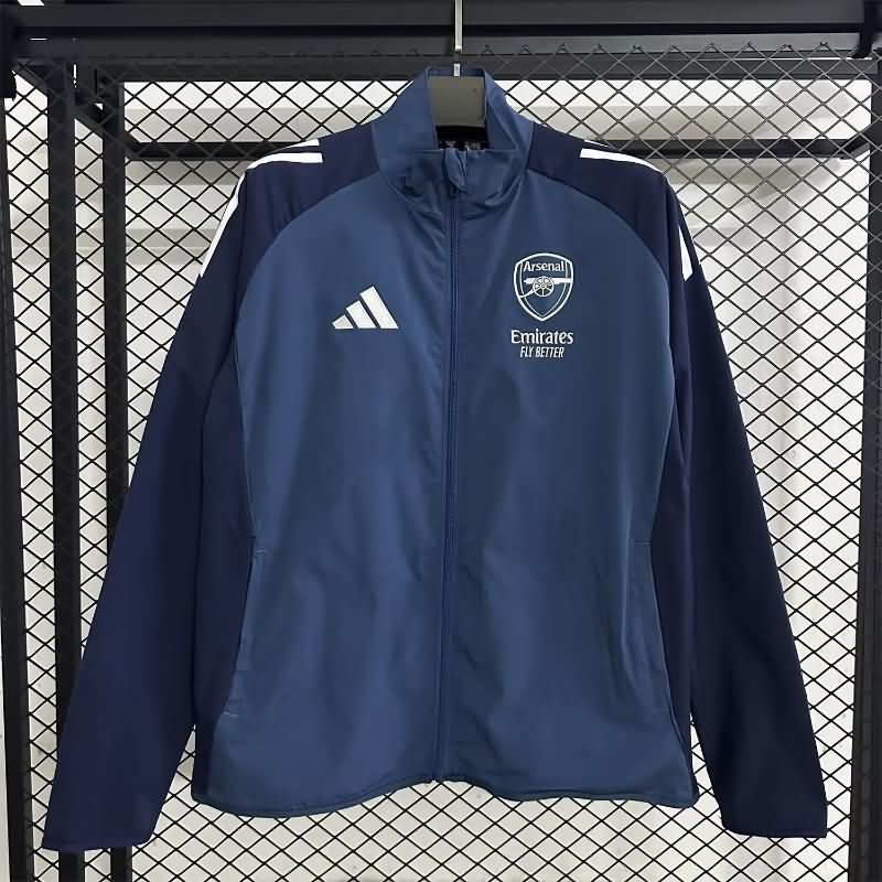 Thailand Quality(AAA) 25/26 Arsenal Dark Blue Soccer Windbreaker 02 Thailand Quality(AAA) 25/26 Arsenal Dark Blue Soccer Windbreaker 02