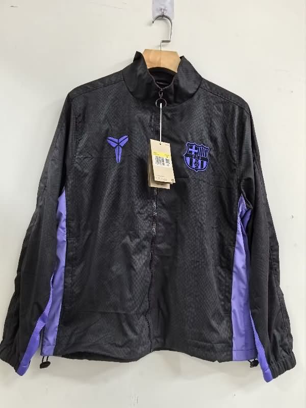 Thailand Quality(AAA) 25/26 Barcelona Black Soccer Windbreaker Thailand Quality(AAA) 25/26 Barcelona Black Soccer Windbreaker
