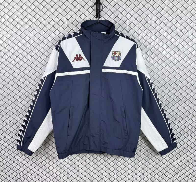 Thailand Quality(AAA) 25/26 Barcelona Dark Blue Soccer Windbreaker 05 Thailand Quality(AAA) 25/26 Barcelona Dark Blue Soccer Windbreaker 05