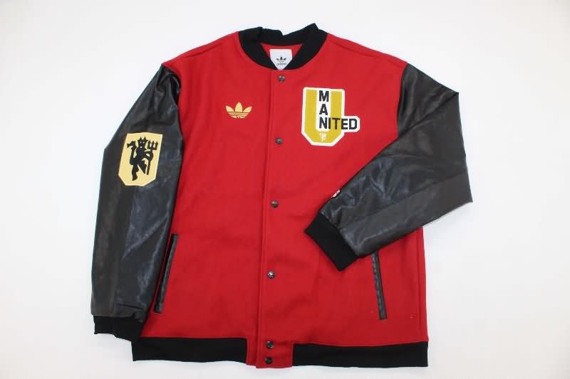 Thailand Quality(AAA) 25/26 Manchester United Red Baseball Jacket Thailand Quality(AAA) 25/26 Manchester United Red Baseball Jacket