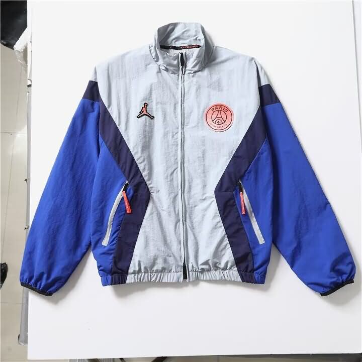 Thailand Quality(AAA) 25/26 Paris St Germain Grey Blue Soccer Windbreaker Thailand Quality(AAA) 25/26 Paris St Germain Grey Blue Soccer Windbreaker