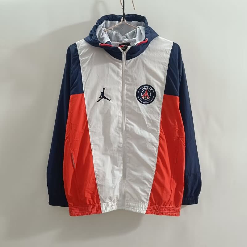Thailand Quality(AAA) 25/26 Paris St Germain White Soccer Windbreaker Thailand Quality(AAA) 25/26 Paris St Germain White Soccer Windbreaker