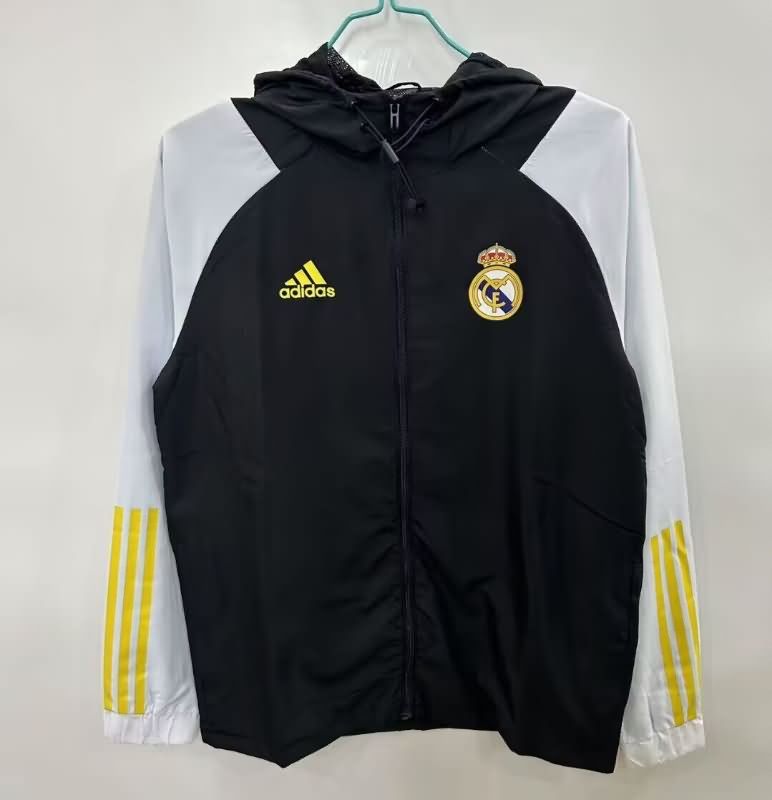 Thailand Quality(AAA) 25/26 Real Madrid Black Soccer Windbreaker Thailand Quality(AAA) 25/26 Real Madrid Black Soccer Windbreaker