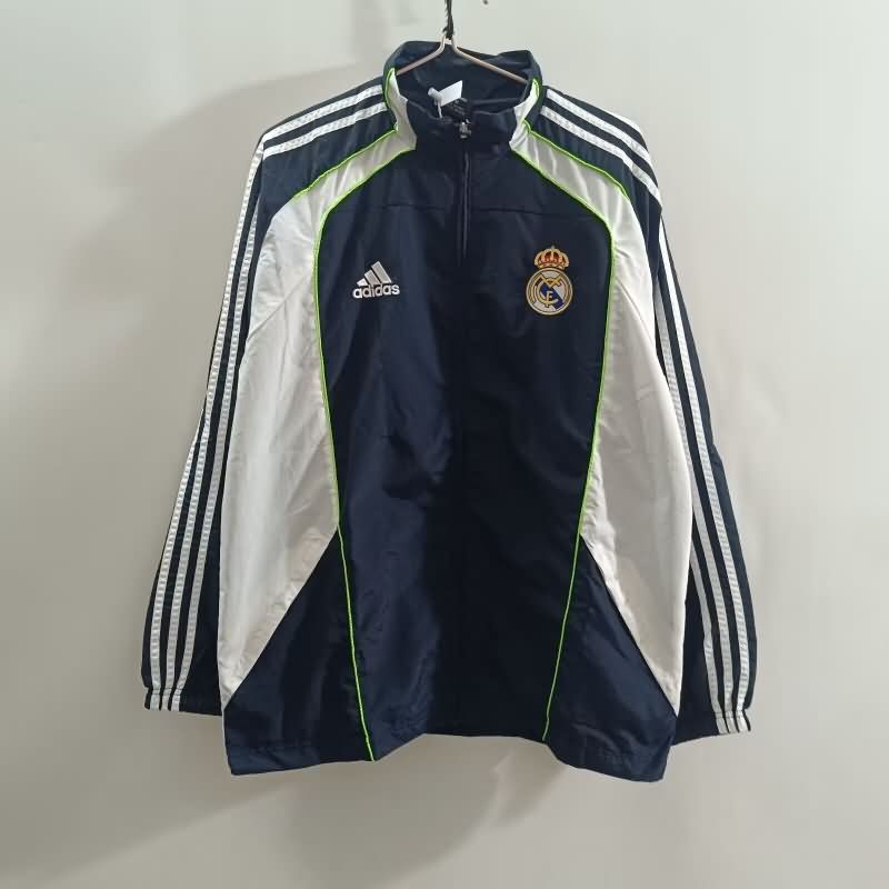 Thailand Quality(AAA) 25/26 Real Madrid Dark Blue Soccer Windbreaker Thailand Quality(AAA) 25/26 Real Madrid Dark Blue Soccer Windbreaker