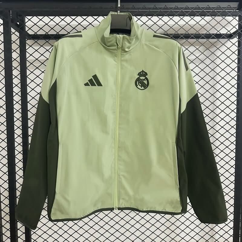 Thailand Quality(AAA) 25/26 Real Madrid Green Soccer Windbreaker 02 Thailand Quality(AAA) 25/26 Real Madrid Green Soccer Windbreaker 02