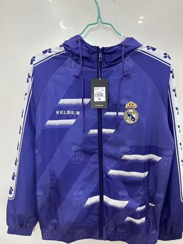 Thailand Quality(AAA) 25/26 Real Madrid Purple Soccer Windbreaker Thailand Quality(AAA) 25/26 Real Madrid Purple Soccer Windbreaker