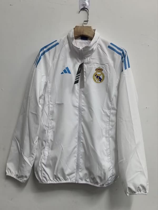 Thailand Quality(AAA) 25/26 Real Madrid White Soccer Windbreaker 03 Thailand Quality(AAA) 25/26 Real Madrid White Soccer Windbreaker 03