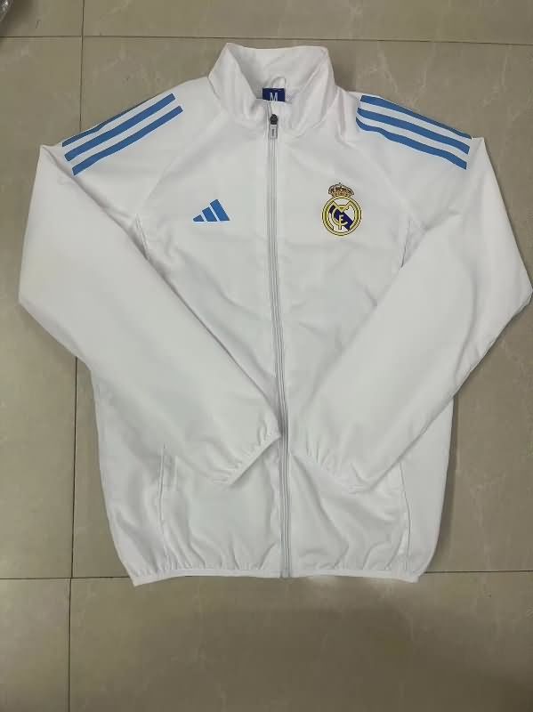 Thailand Quality(AAA) 25/26 Real Madrid White Soccer Windbreaker 04 Thailand Quality(AAA) 25/26 Real Madrid White Soccer Windbreaker 04