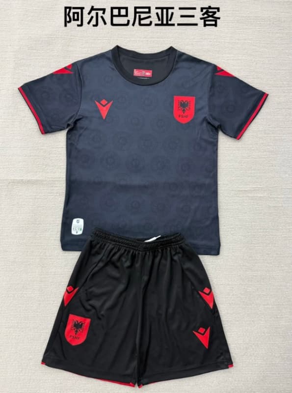 2026 Albania Third Kids Soccer Jersey And Shorts 2026 Albania Third Kids Soccer Jersey And Shorts