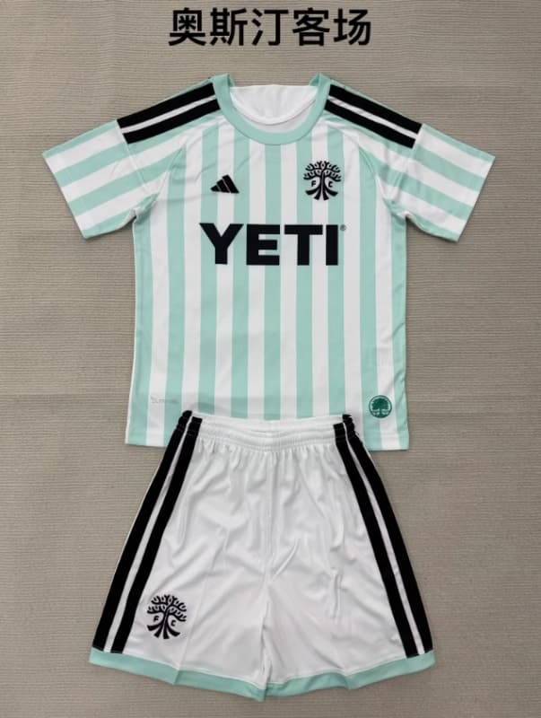 2026 Austin Away Kids Soccer Jersey And Shorts 2026 Austin Away Kids Soccer Jersey And Shorts