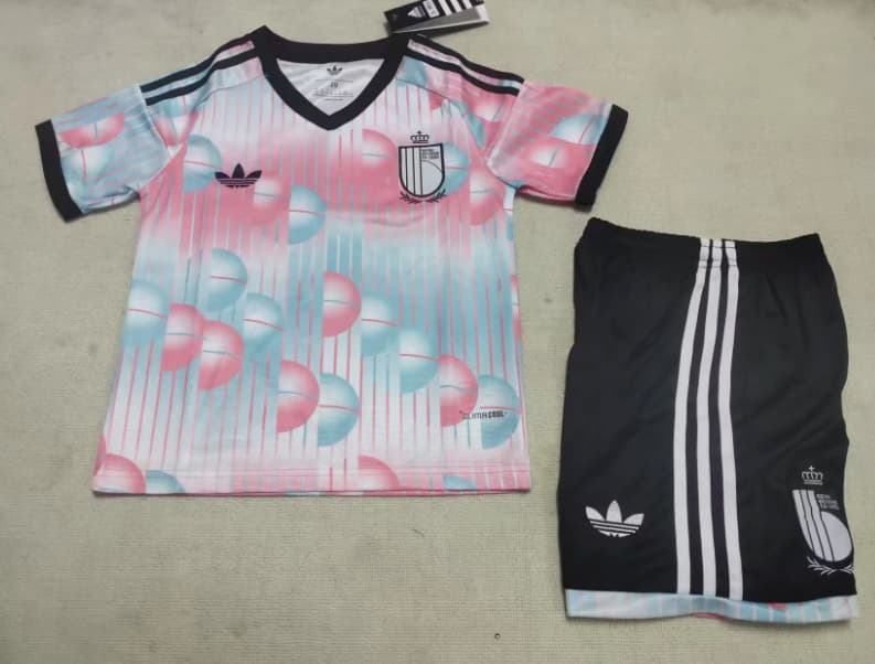 2026 Belgium World Cup Away Kids Soccer Jersey And Shorts 2026 Belgium World Cup Away Kids Soccer Jersey And Shorts