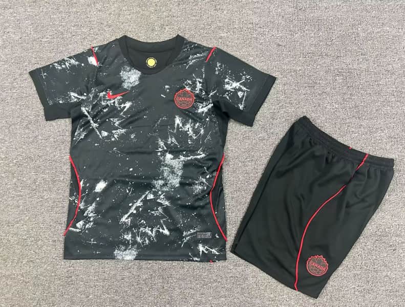 2026 Canada World Cup Away Kids Soccer Jersey And Shorts 2026 Canada World Cup Away Kids Soccer Jersey And Shorts