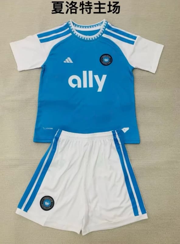 2026 Charlotte Home Kids Soccer Jersey And Shorts 2026 Charlotte Home Kids Soccer Jersey And Shorts