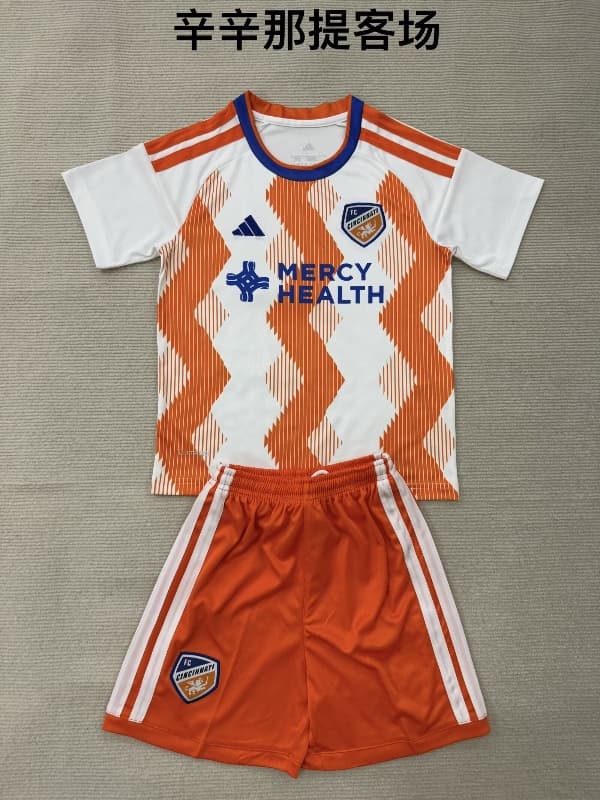 2026 Cincinnati Away Kids Soccer Jersey And Shorts 2026 Cincinnati Away Kids Soccer Jersey And Shorts