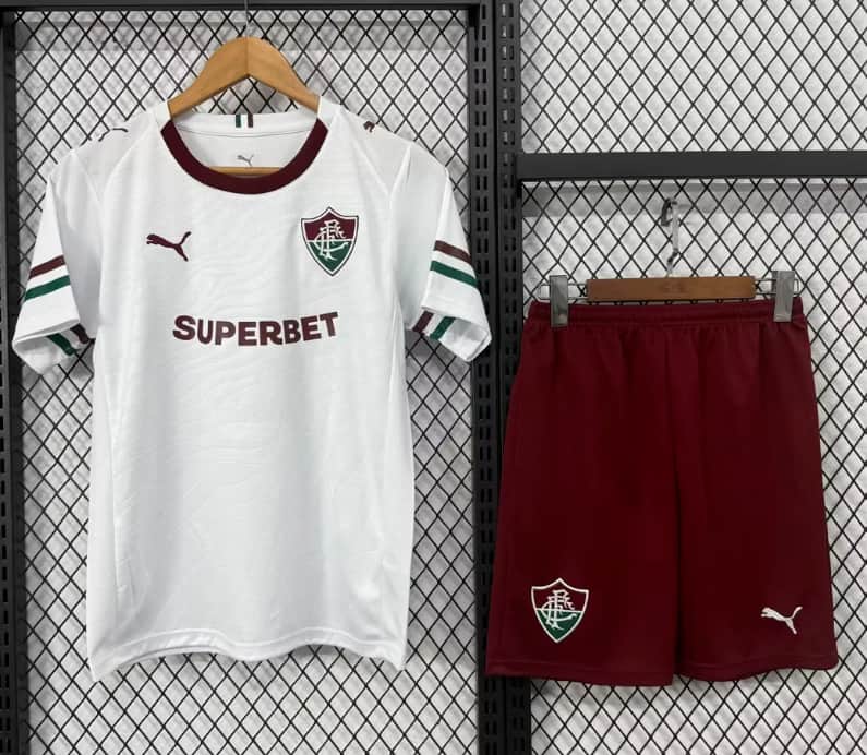 2026 Fluminense Away Kids Soccer Jersey And Shorts 2026 Fluminense Away Kids Soccer Jersey And Shorts