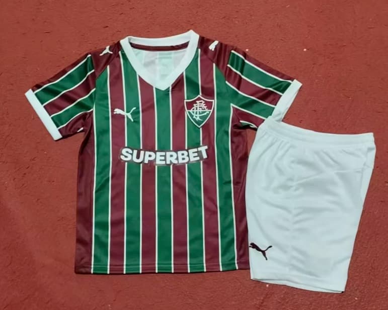 2026 Fluminense Home Kids Soccer Jersey And Shorts 2026 Fluminense Home Kids Soccer Jersey And Shorts