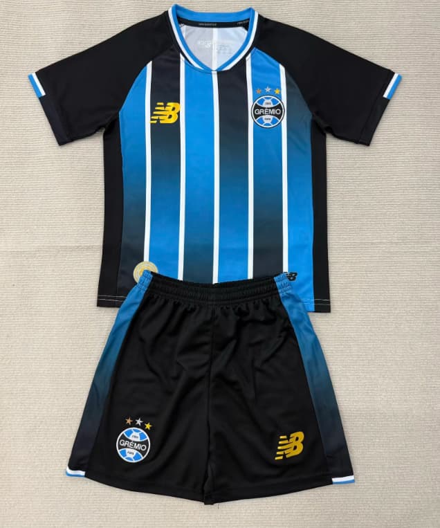 2026 Gremio Home Kids Soccer Jersey And Shorts 2026 Gremio Home Kids Soccer Jersey And Shorts