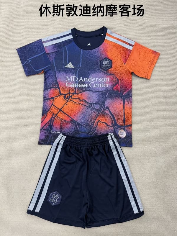 2026 Houston Dynamo Away Kids Soccer Jersey And Shorts 2026 Houston Dynamo Away Kids Soccer Jersey And Shorts