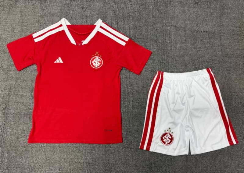 2026 Sport Club Internacional Home Kids Soccer Jersey And Shorts 2026 Sport Club Internacional Home Kids Soccer Jersey And Shorts