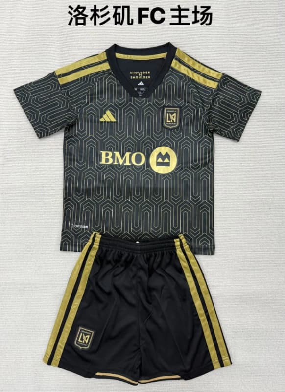 2026 Los Angeles FC Home Kids Soccer Jersey And Shorts 2026 Los Angeles FC Home Kids Soccer Jersey And Shorts