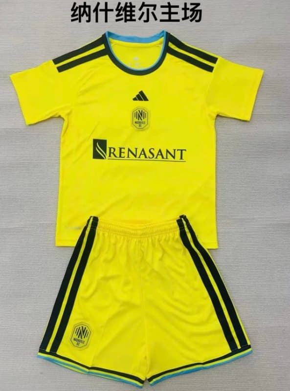 2026 Nashville Home Kids Soccer Jersey And Shorts 2026 Nashville Home Kids Soccer Jersey And Shorts